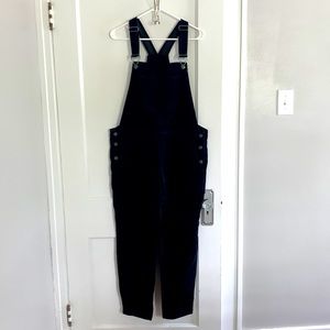 GAP black corduroy overalls. Size XL